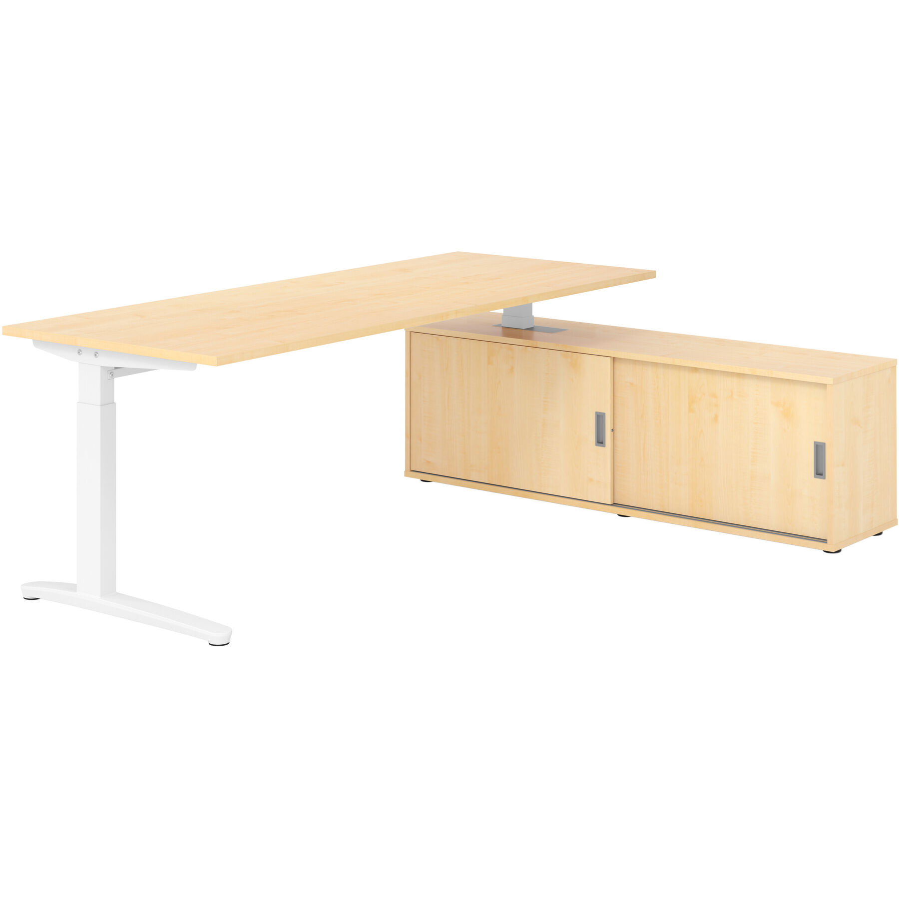 Schreibtisch Office Ahorn manuelle Höhenverstellung 200 x 80 cm - Schreibtisch