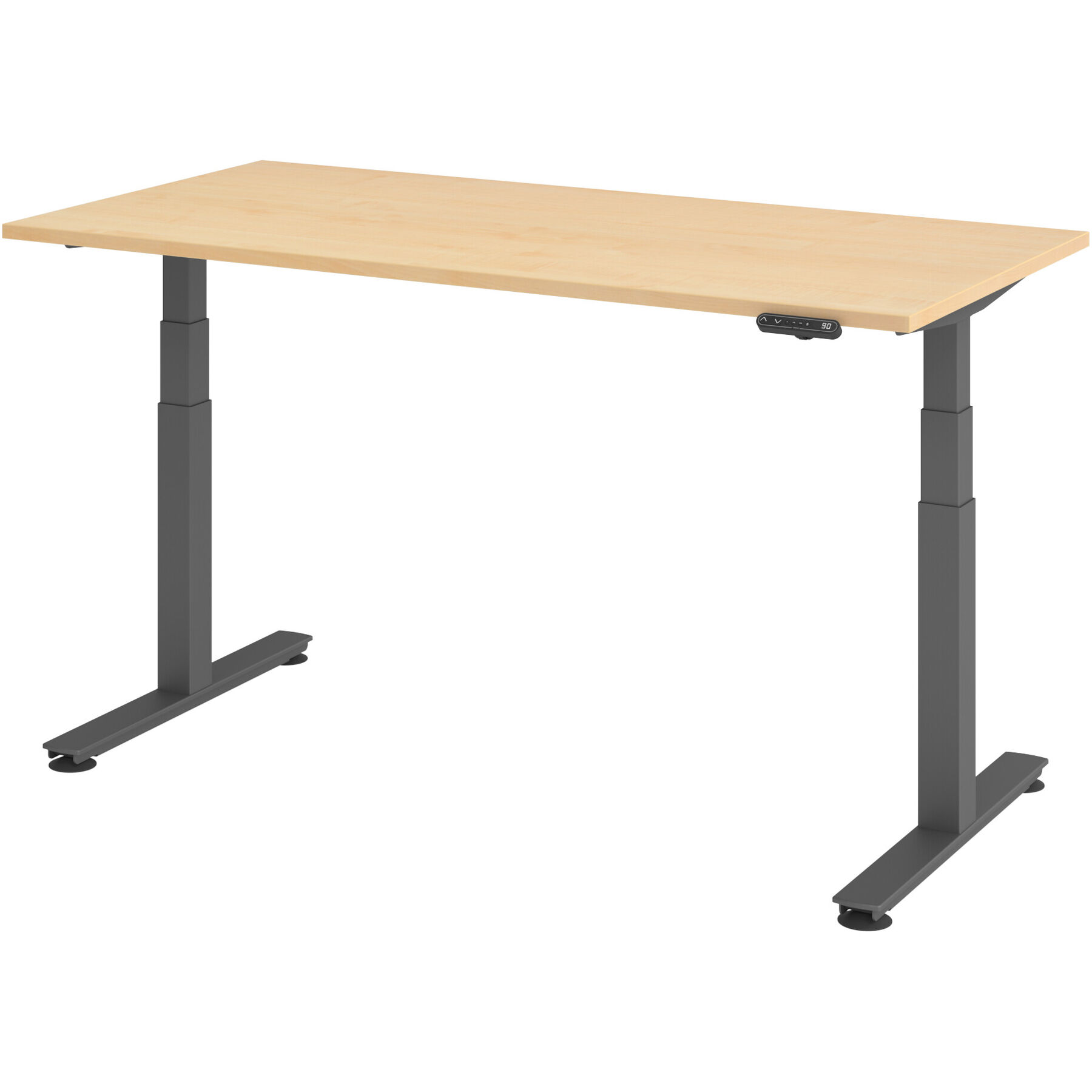 Schreibtisch Office Ahorn elektrische Höhenverstellung 160 x 80 cm