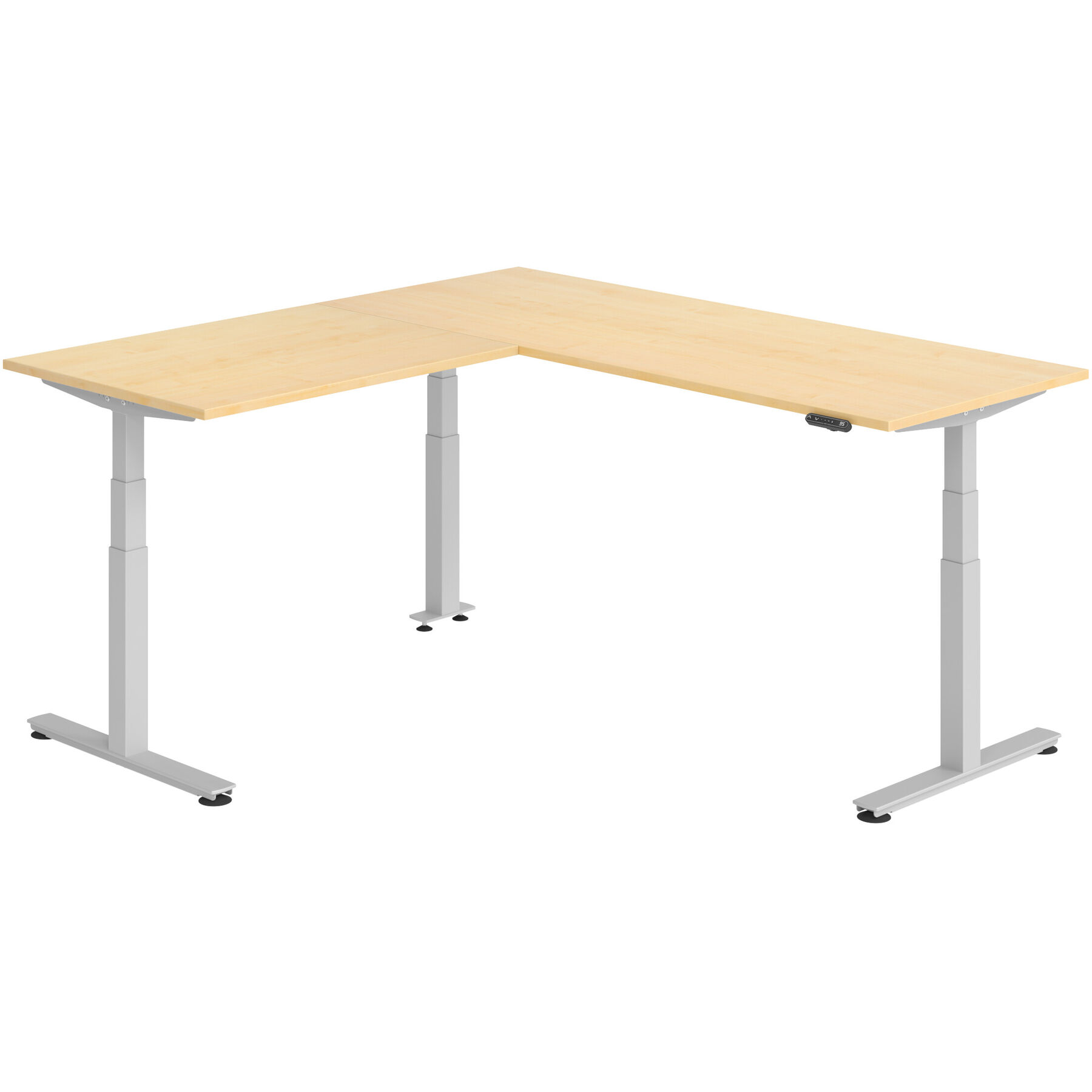 Schreibtisch Office Ahorn elektrische Höhenverstellung 200 x 200 cm