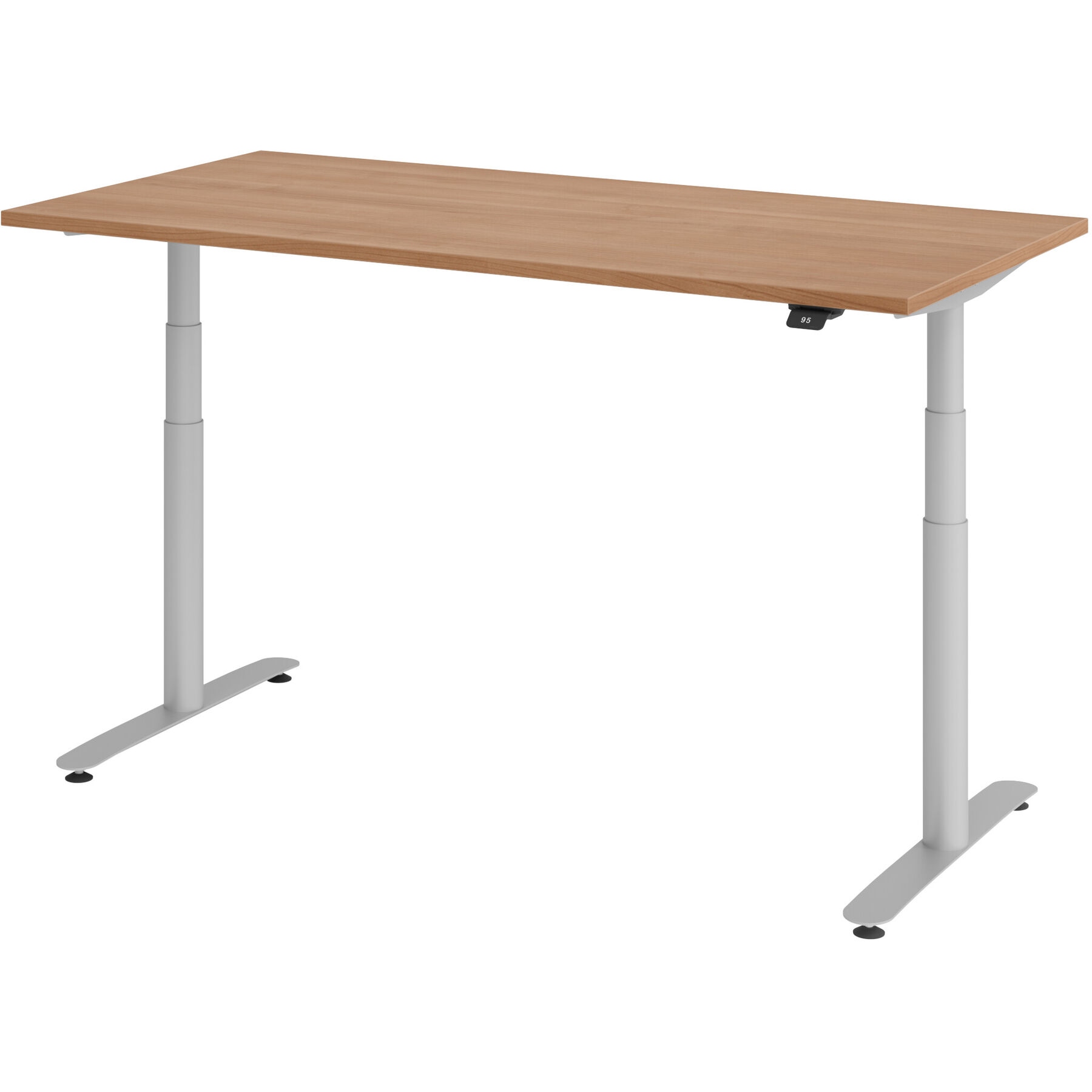 Schreibtisch Office Nuss elektrische Höhenverstellung 160 x 80 cm - Farbe: Nussbaum