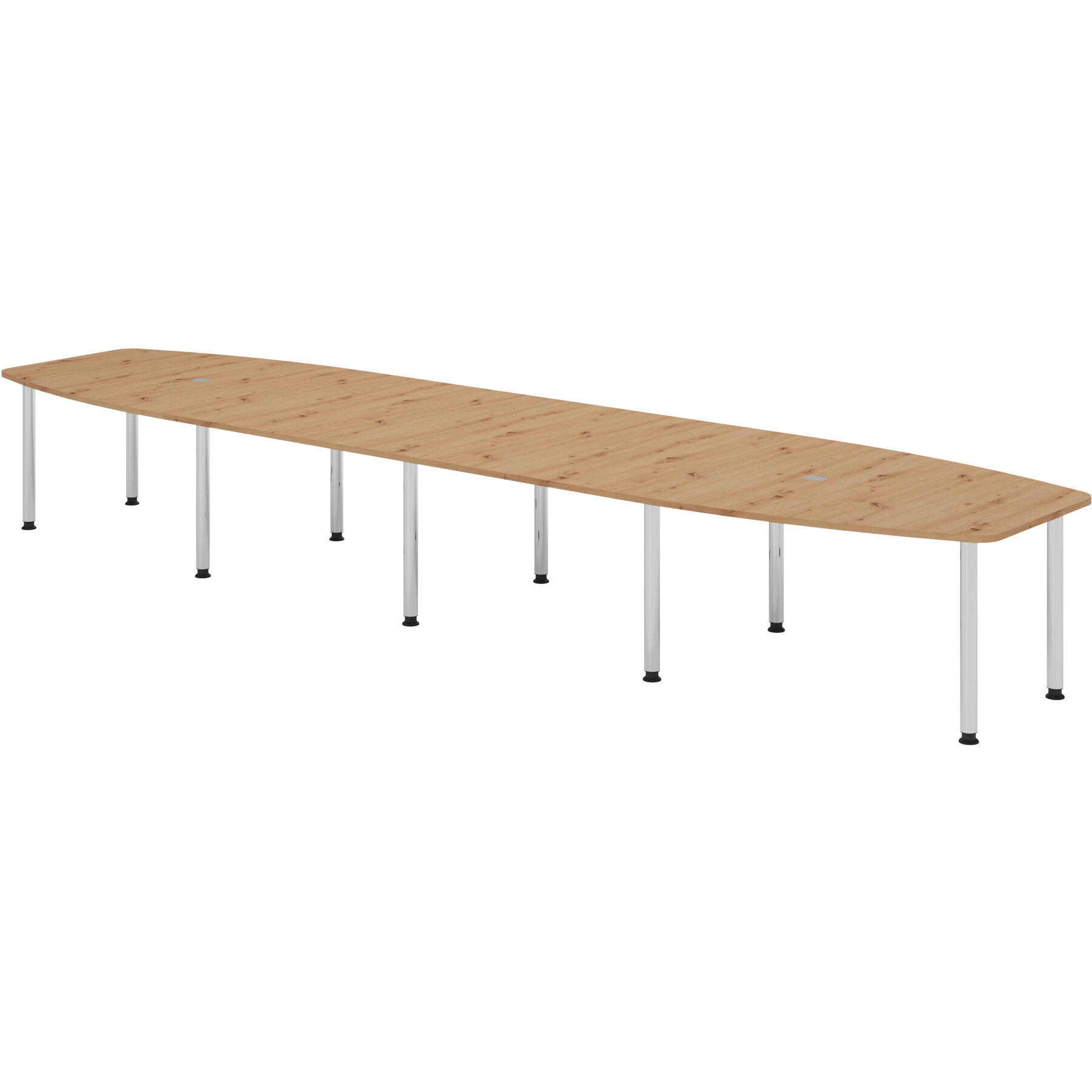 Besprechungstisch Office Asteiche 520 x 130 cm - Farbe: Asteiche/Chrome - Besprechungstisch