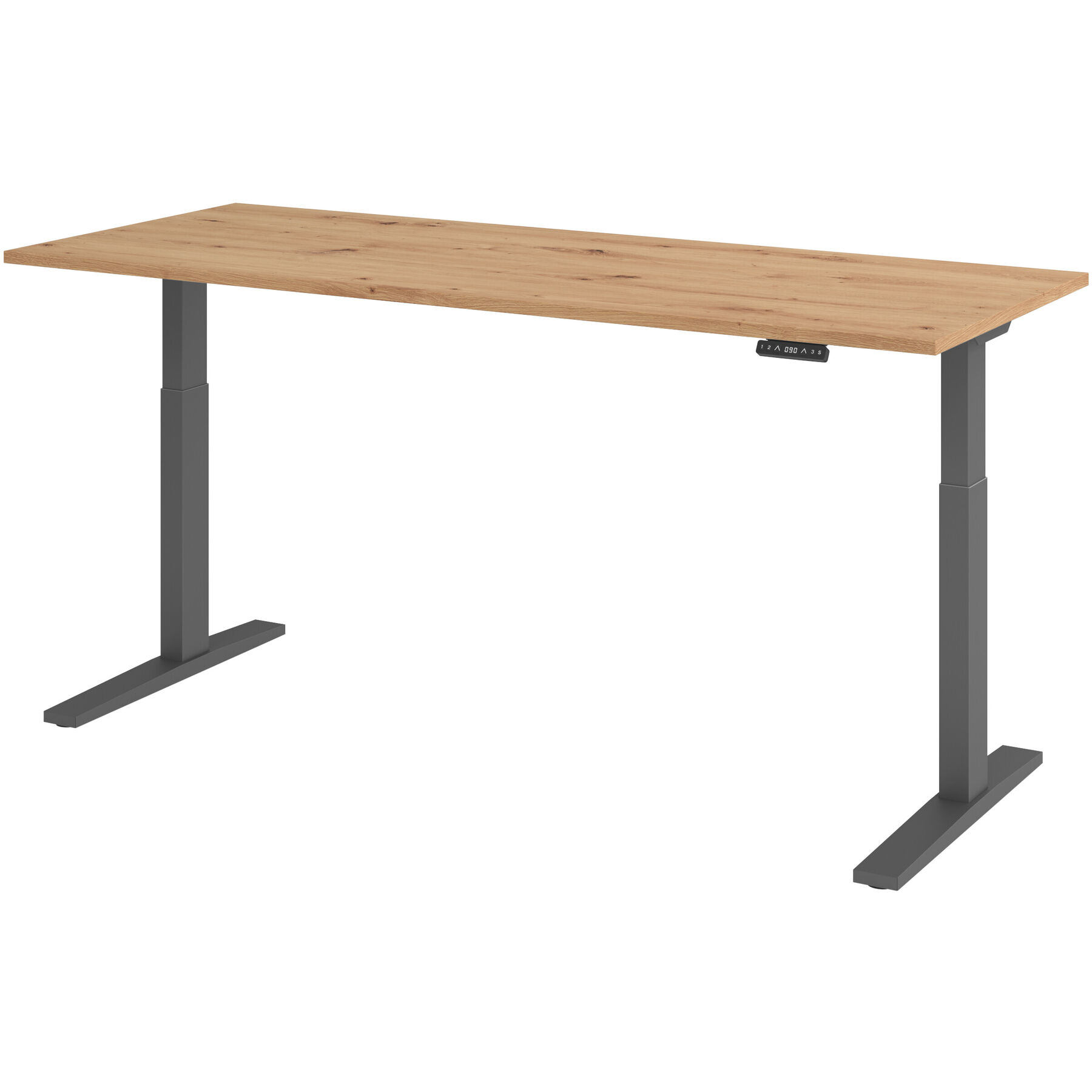 Schreibtisch Office Asteiche elektrische Höhenverstellung 200 x 80 cm