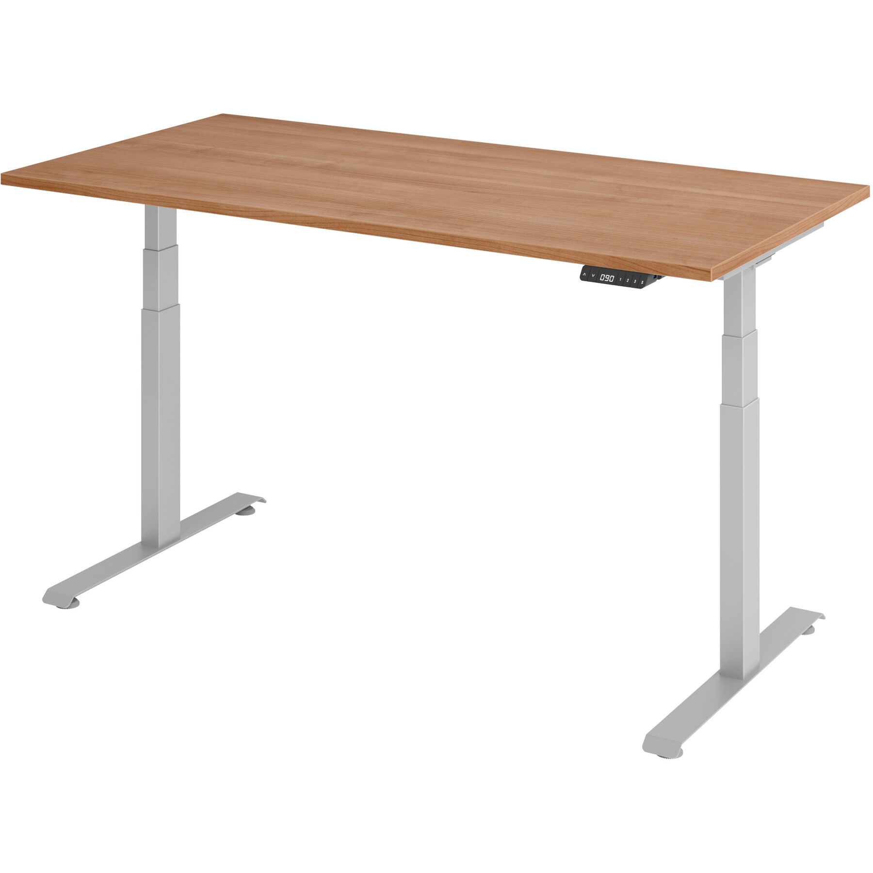 Scrivania Office in noce con regolazione elettrica dell’altezza 160 x 80 cm - Scrivania