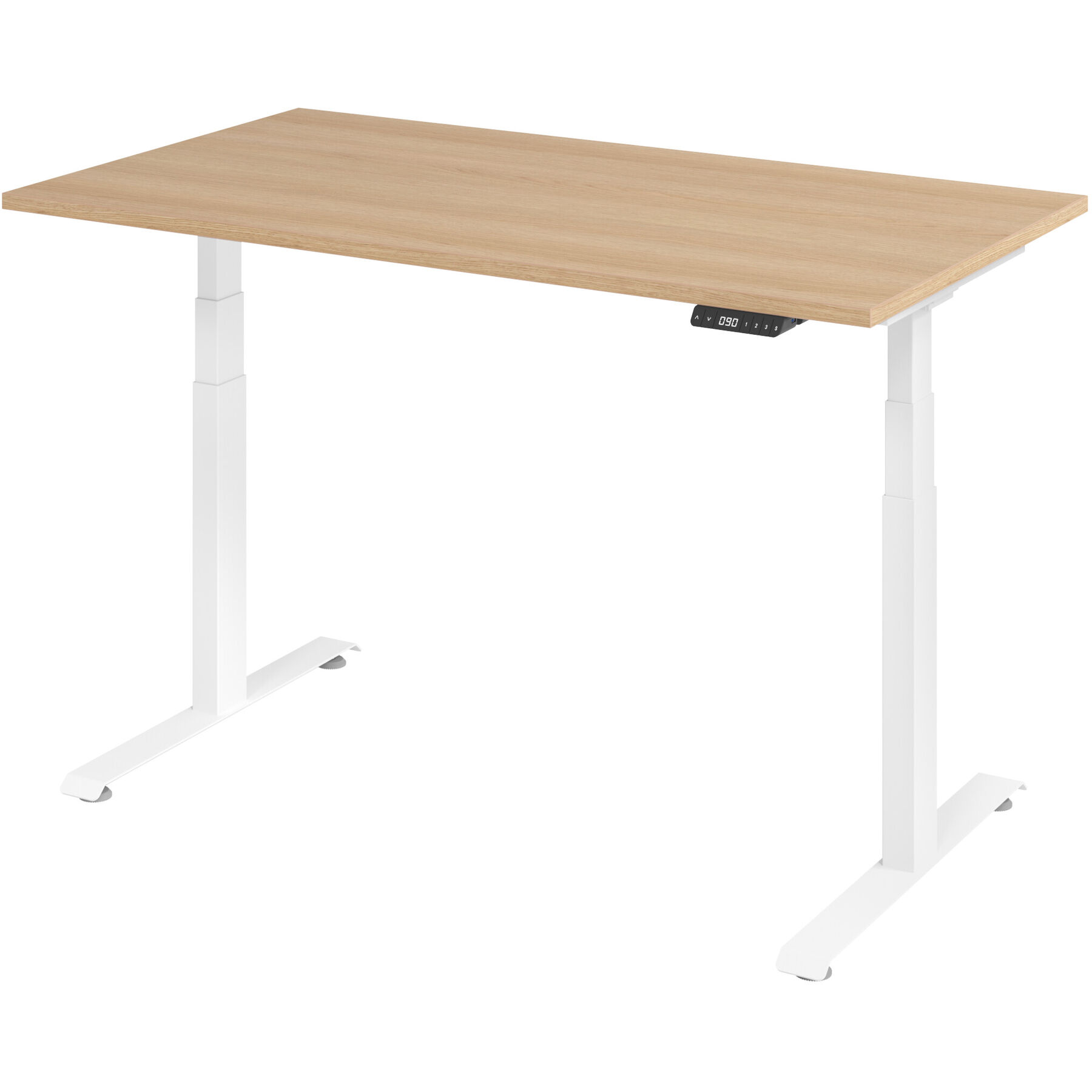 Schreibtisch Office Eiche elektrische Höhenverstellung 140 x 80 cm