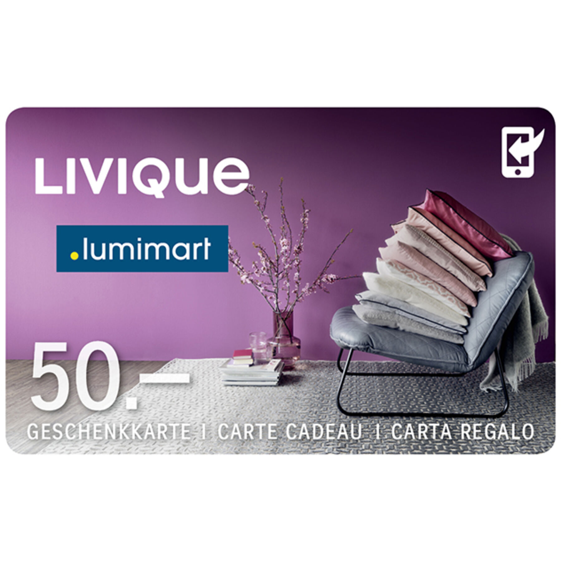 Geschenkkarte (50 CHF) - Farbe: diverse - Material: Kunststoff