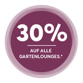 30% auf Gartenlounges